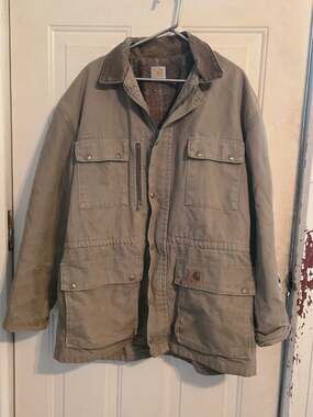 VTG Carhartt PB1321 Blanket Lined Canvas Chore Barn Coat Union Made USA Men XXL